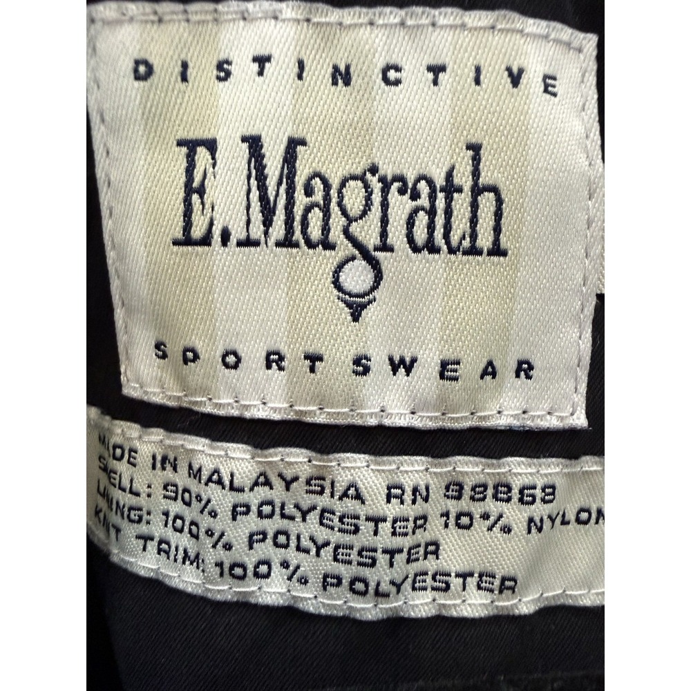 E. Magrath Distinctive Sportswear Sleeveless Vest M Black Tan Golf Embroidered - Picture 4 of 7